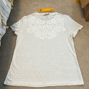 Tory Burch white short sleeve tee